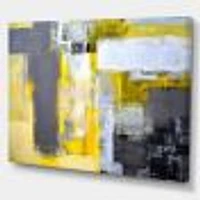 Grey and Yellow Blur Canvas Art Print