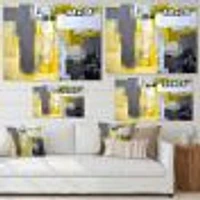 Grey and Yellow Blur Canvas Art Print