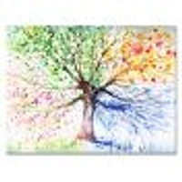 Four Seasons Tree  Canvas Art Print