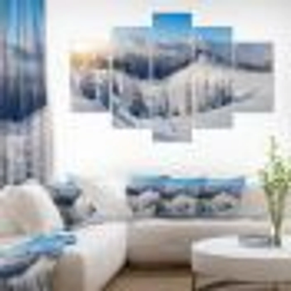Winter Mountains Panorama Canvas Wall Art- pieces