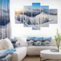 Winter Mountains Panorama Canvas Wall Art- pieces