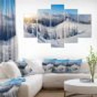 Winter Mountains Panorama Canvas Wall Art- pieces