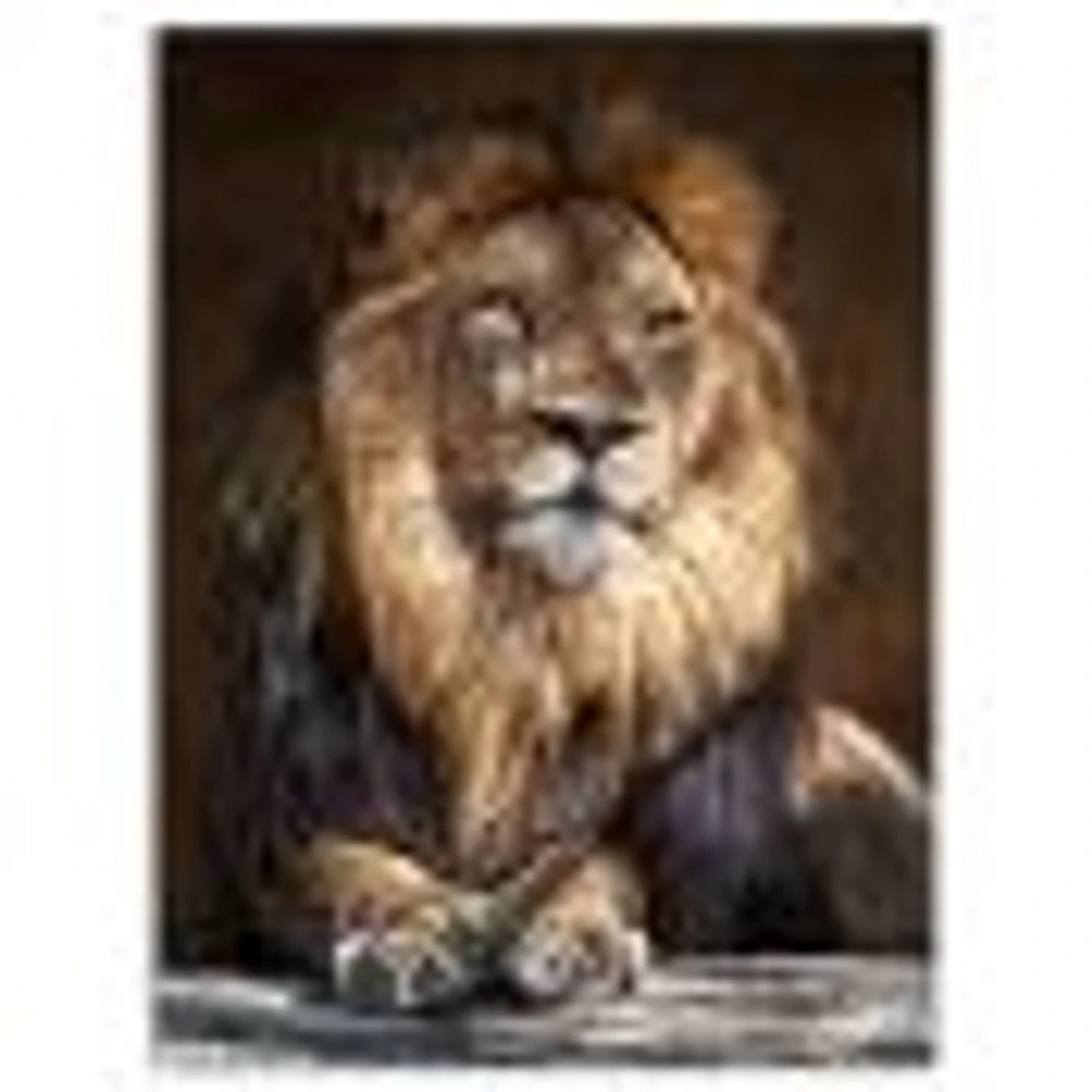 Toile « King Lion with Lighted Face »