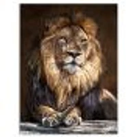 Toile « King Lion with Lighted Face »