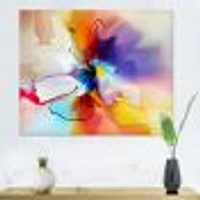 Creative Multicoloured Flower Canvas Print