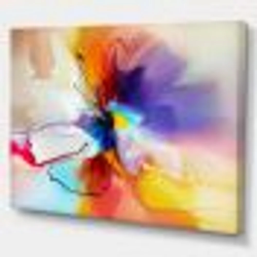 Creative Multicoloured Flower Canvas Print