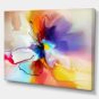 Creative Multicoloured Flower Canvas Print