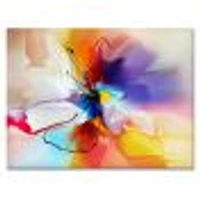 Creative Multicoloured Flower Canvas Print