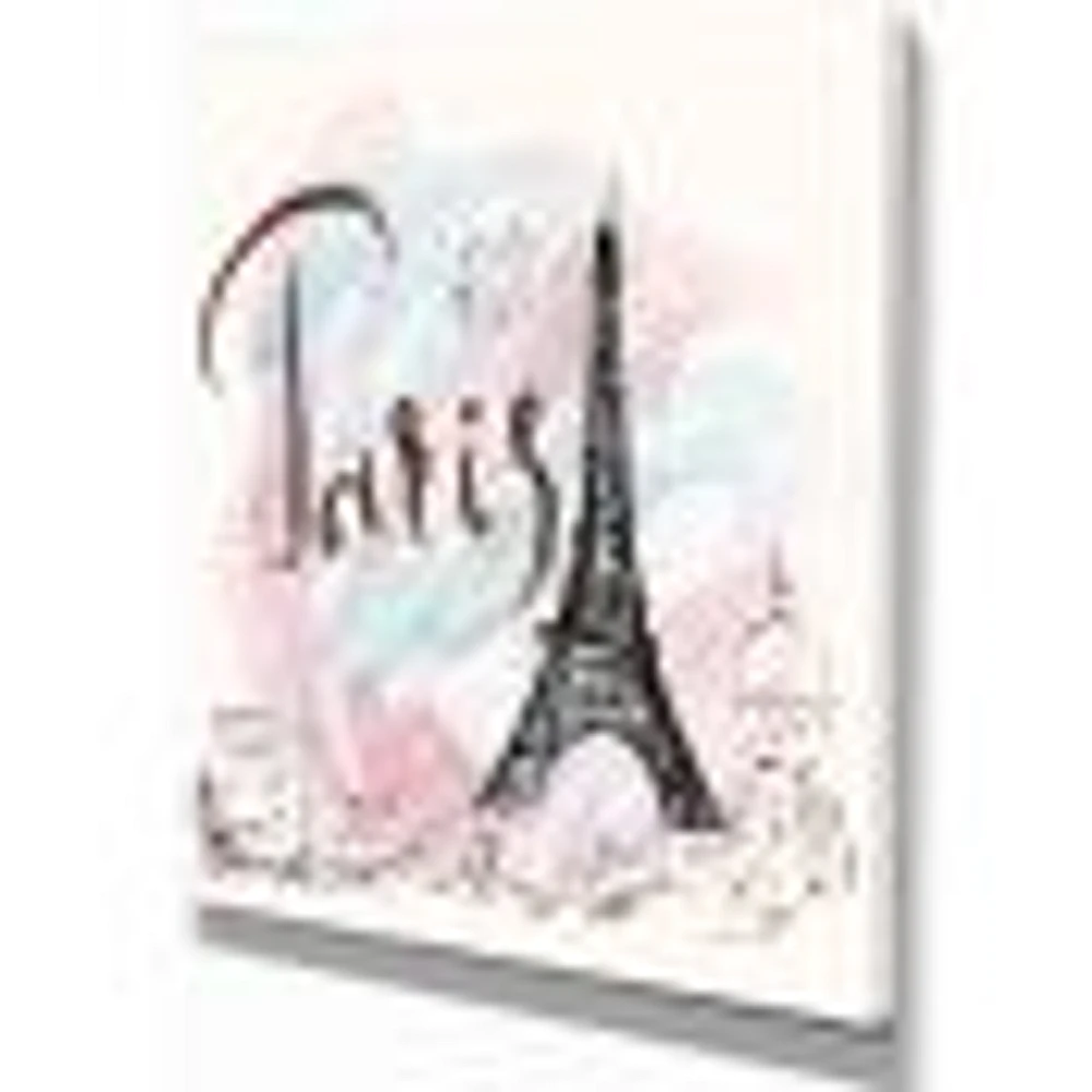 with Paris Eiffel Tower  FrenchWall Art