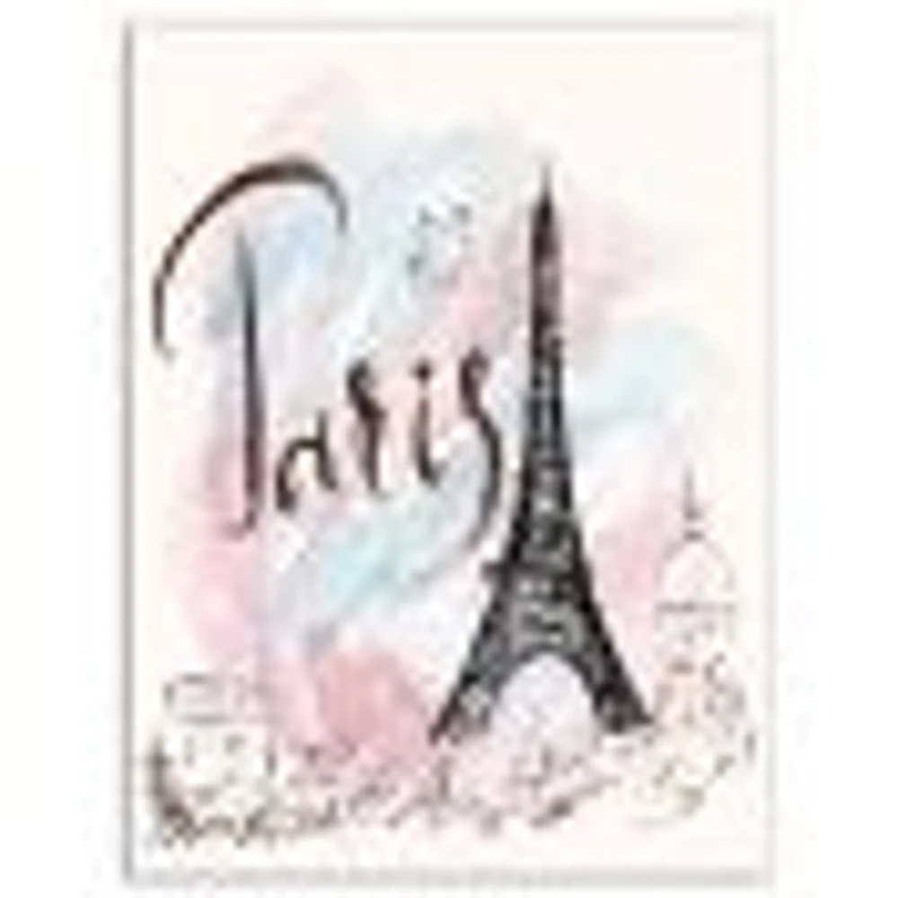 with Paris Eiffel Tower  FrenchWall Art