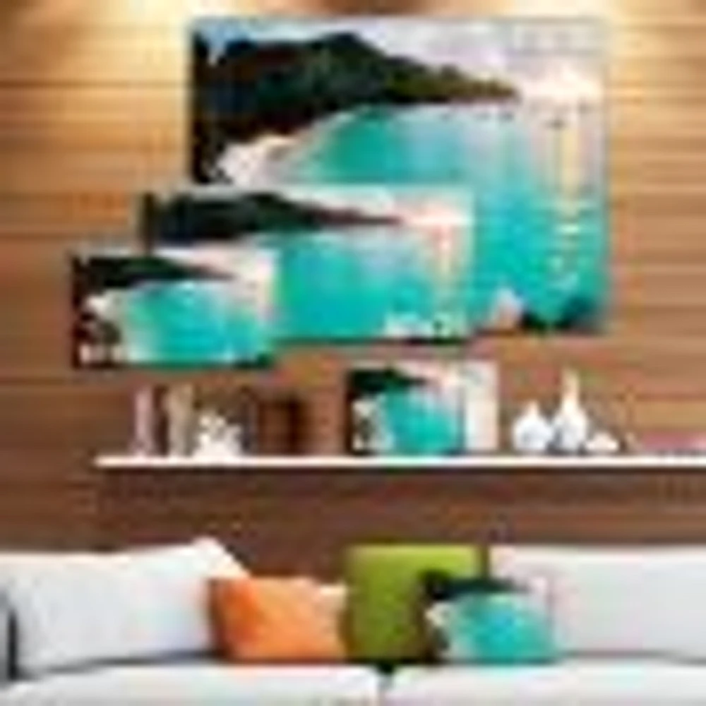 Tropical Beach with Blue Waters  Wall Art