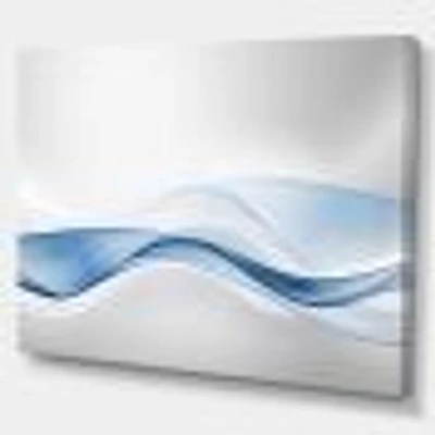 3D Wave of Water Splash  Digital Art Canvas Print