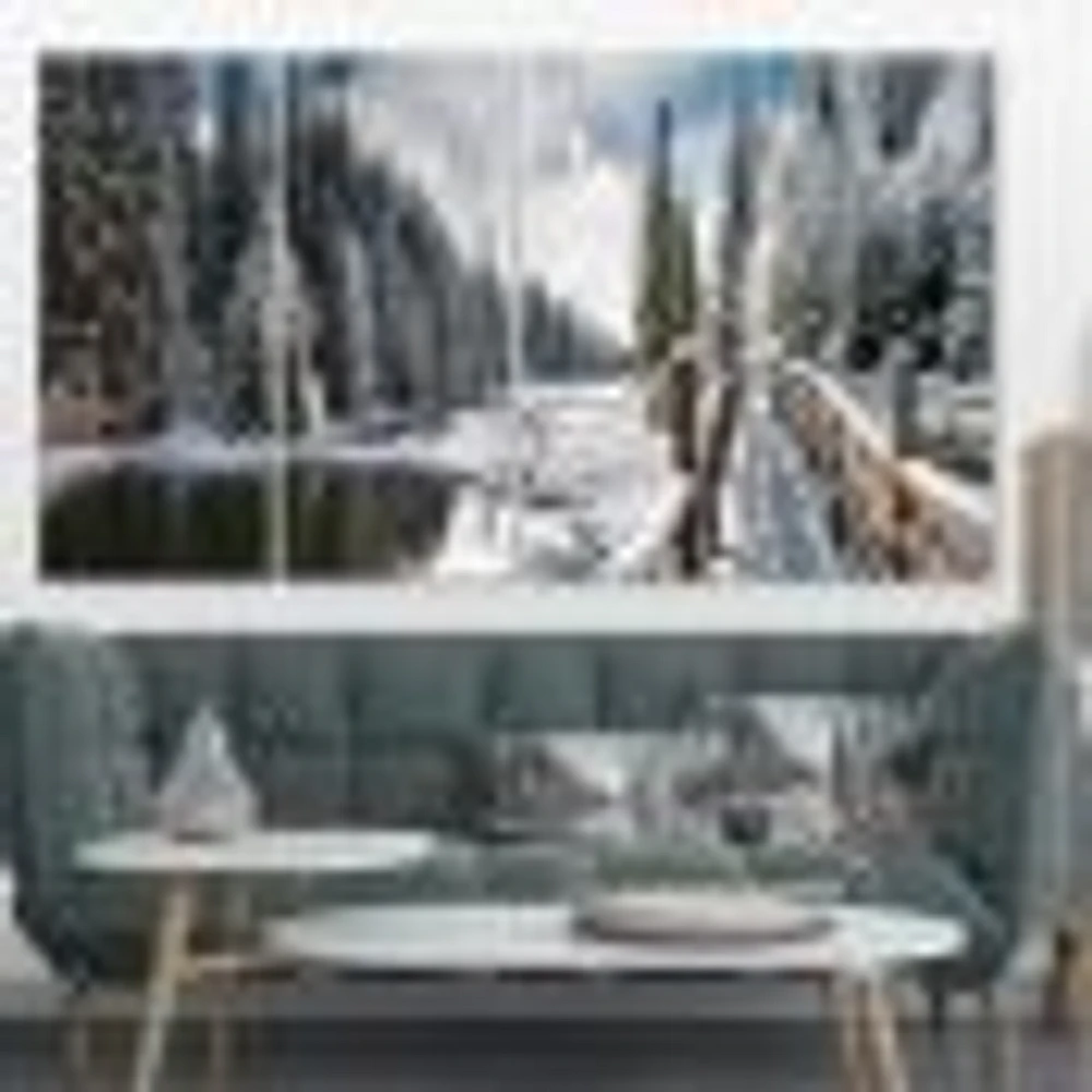 Winter Morning Panorama Canvas Wall Art Panels