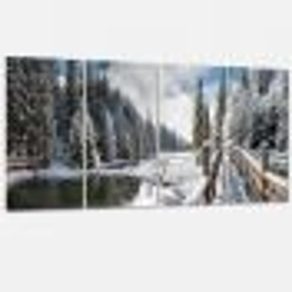 Winter Morning Panorama Canvas Wall Art Panels