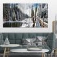 Winter Morning Panorama Canvas Wall Art Panels