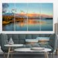 Autumn Sunset Panorama  Canvas Wall Art