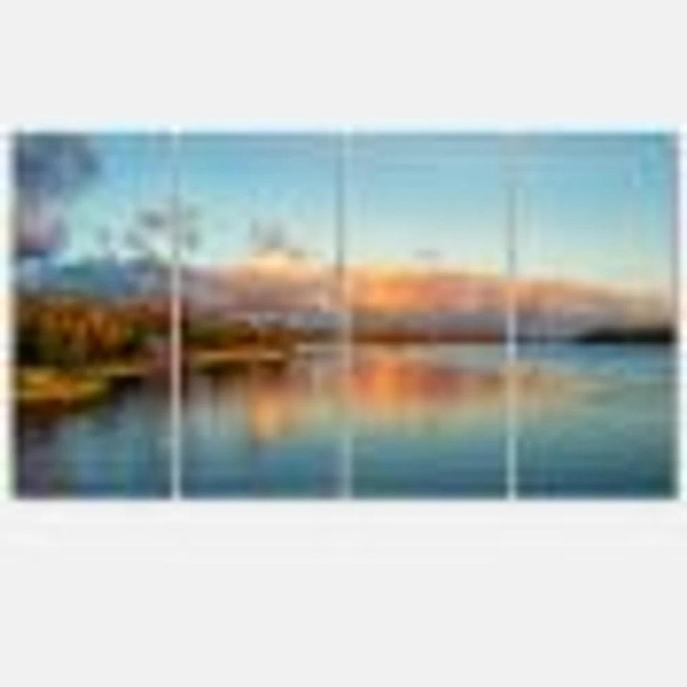 Autumn Sunset Panorama  Canvas Wall Art