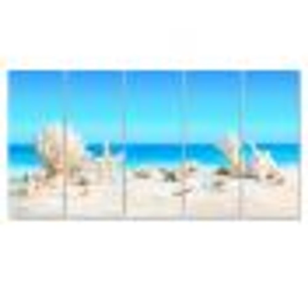 Seashells on Tropical  Canvas Wall Art