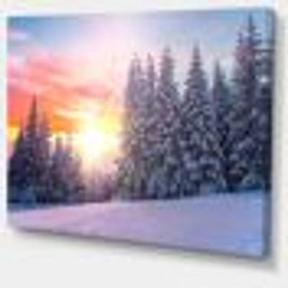 Winter Sunset Bulgaria  Wall Art