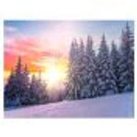 Toile « Winter Sunset Bulgaria