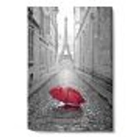 Eiffel View from Paris Street Canvas Rectangular Art Print