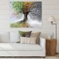 Four Seasons Tree Canvas Art Print