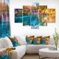 Turquoise Water and Sunny Beams  Canvas Print