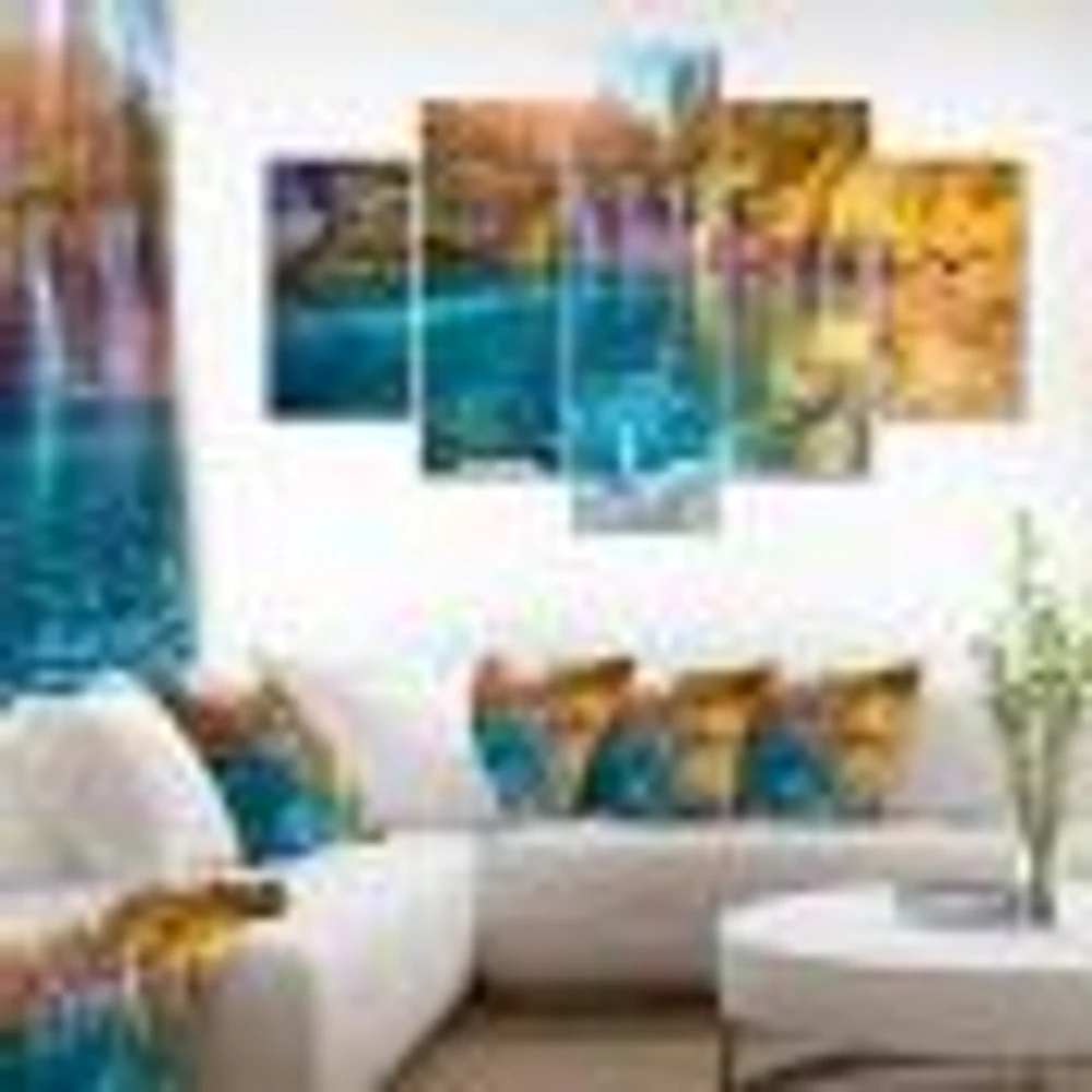 Turquoise Water and Sunny Beams  Canvas Print