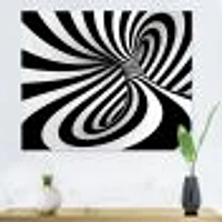 Spiral Black and White  Art Canvas Print