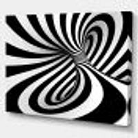 Spiral Black and White  Art Canvas Print