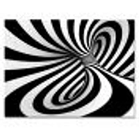 Spiral Black and White  Art Canvas Print