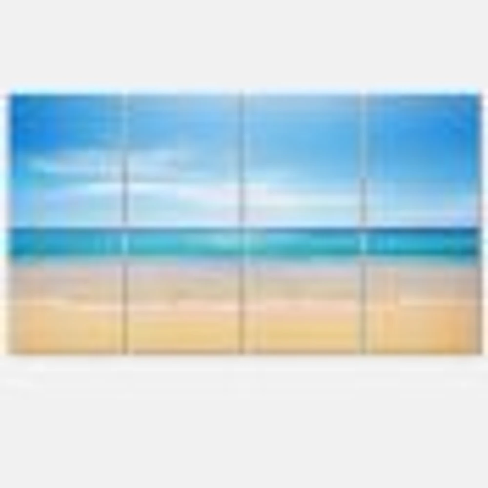 Calm Blue Sea and Sky Canvas Wall Art Panels