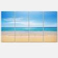 Calm Blue Sea and Sky Canvas Wall Art Panels