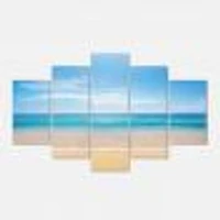 Calm Blue Sea and Sky Canvas Wall Art Panels