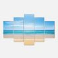 Calm Blue Sea and Sky Canvas Wall Art Panels