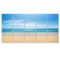 Calm Blue Sea and Sky Canvas Wall Art Panels