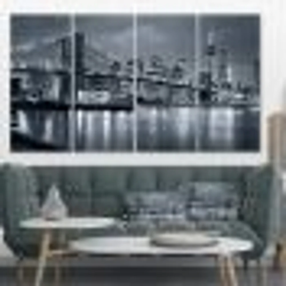 Panorama New York City at Night  Canvas Print