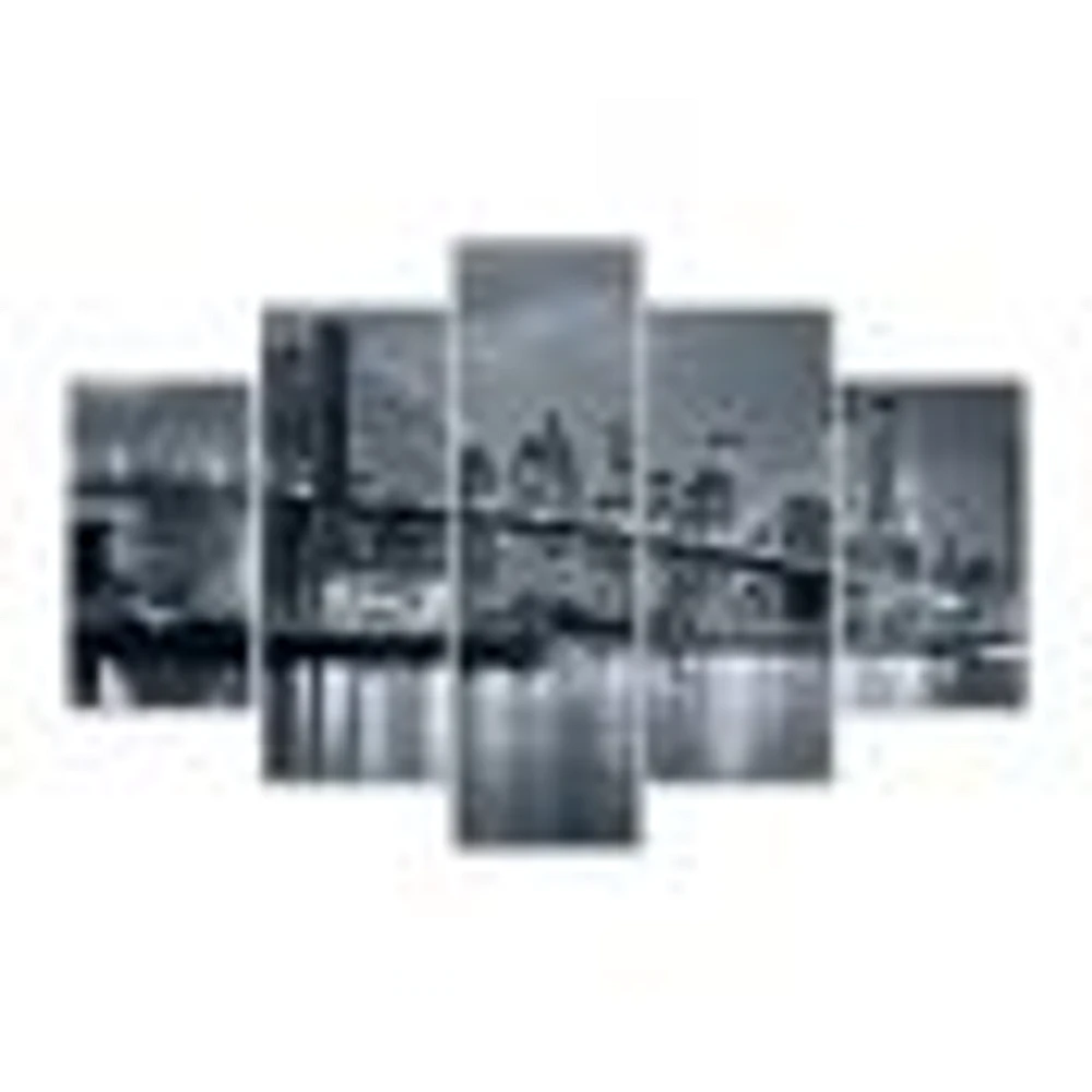 Panorama New York City at Night  Canvas Print