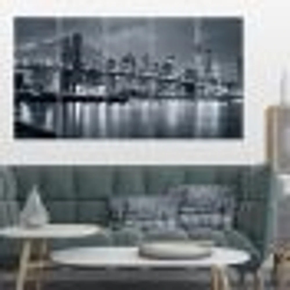 Panorama New York City at Night  Canvas Print