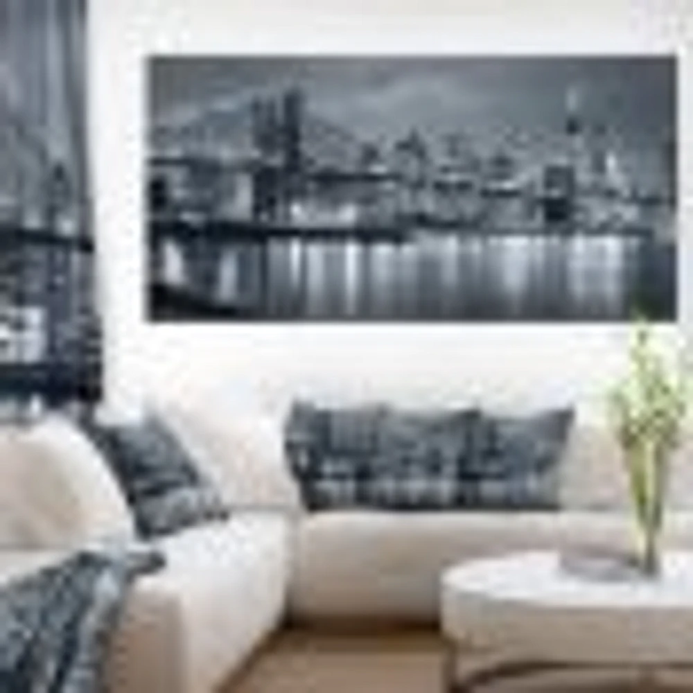 Panorama New York City at Night  Canvas Print