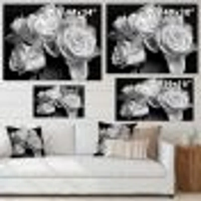 Toile imprimée « Bunch of Roses Black and White