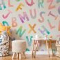 Rainbow Alphabet Wallpaper Mural