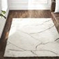 Tapis blanc cassé et taupe « Allen »