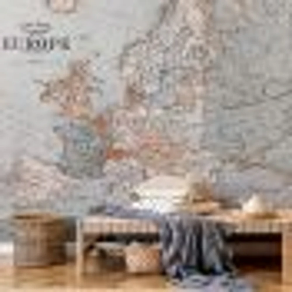 Standard Map of Europe Wallpaper Mural