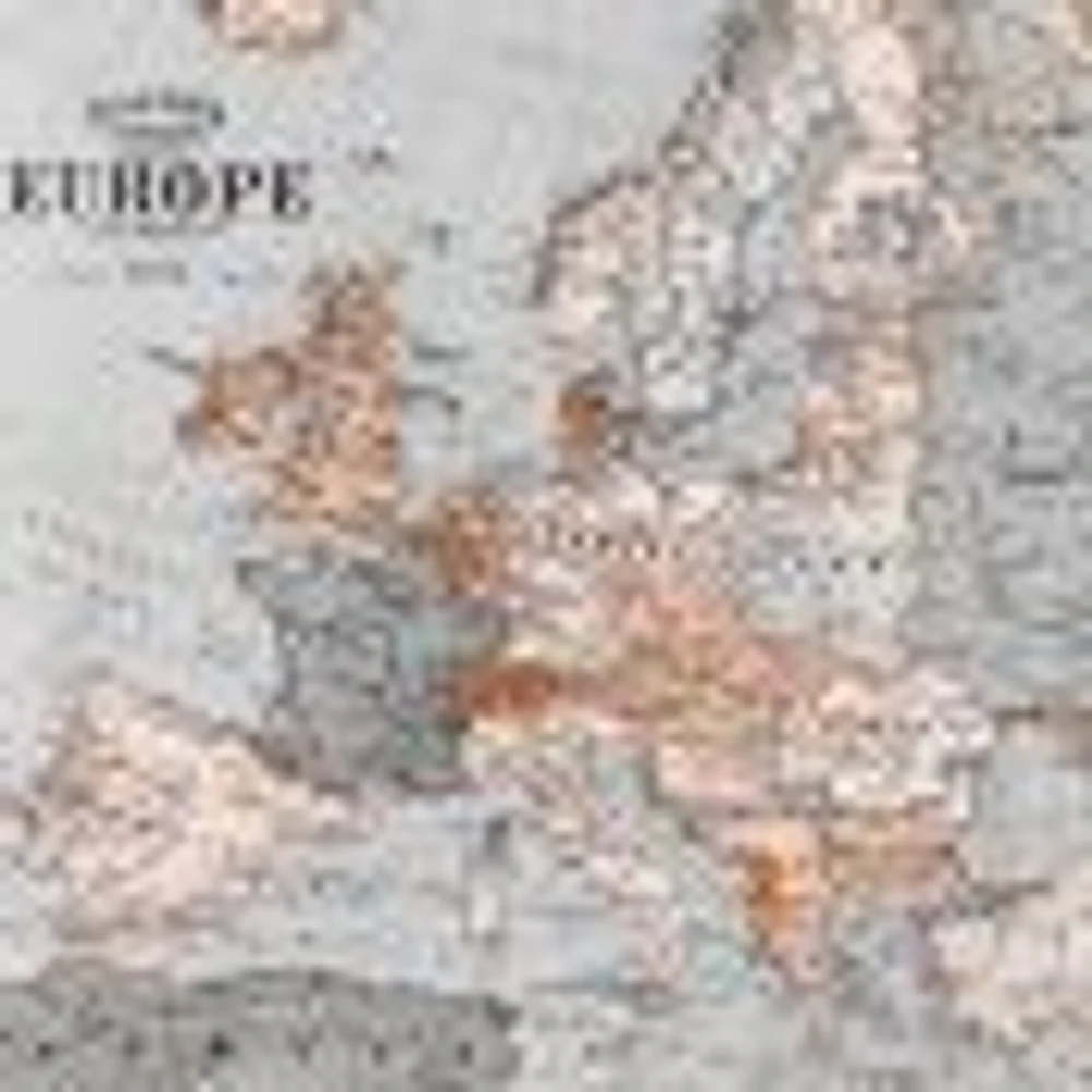 Standard Map of Europe Wallpaper Mural