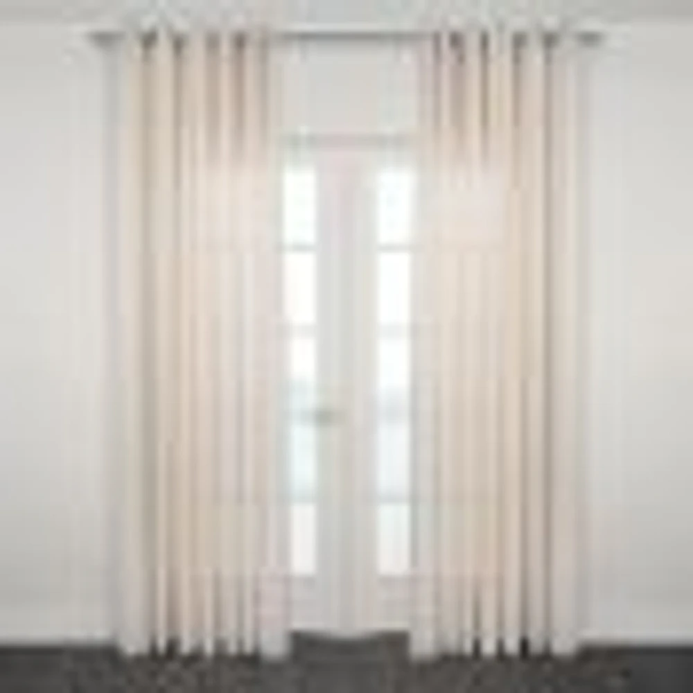 Taranto Semi Sheer Jacquard Grommet Curtain