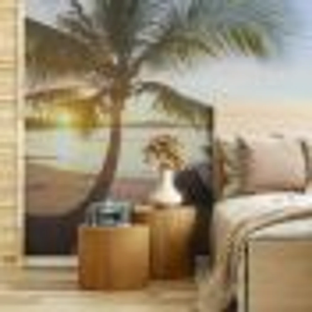 Tropical Beach Sunrise Wallpaper Mural