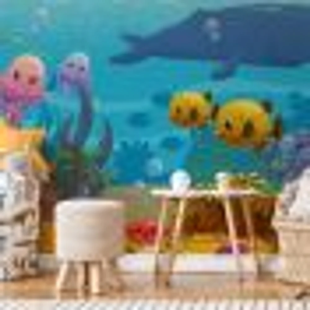 UnderWater World Cartoon Wallpaper Mural