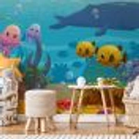 UnderWater World Cartoon Wallpaper Mural