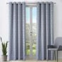 Visages Jacquard Grommet Curtain